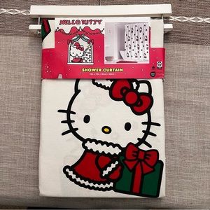 🩷SOLD🩷HELLO KITTY CHRISTMAS SHOWER CURTAIN